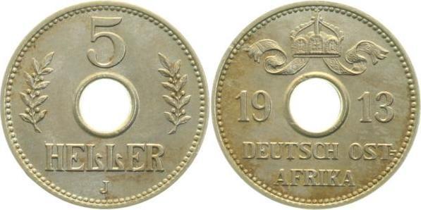 5 Heller Lochgeld 1913 J 718 Doa f prfr, Postzegels en Munten, Munten | Europa | Niet-Euromunten, Verzenden
