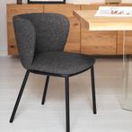 *WOONWINKEL* Kave Home Ciselia Zwarte Stoel Met Ronde Rug Bo, Huis en Inrichting, Stoelen, Verzenden, Nieuw, Zwart