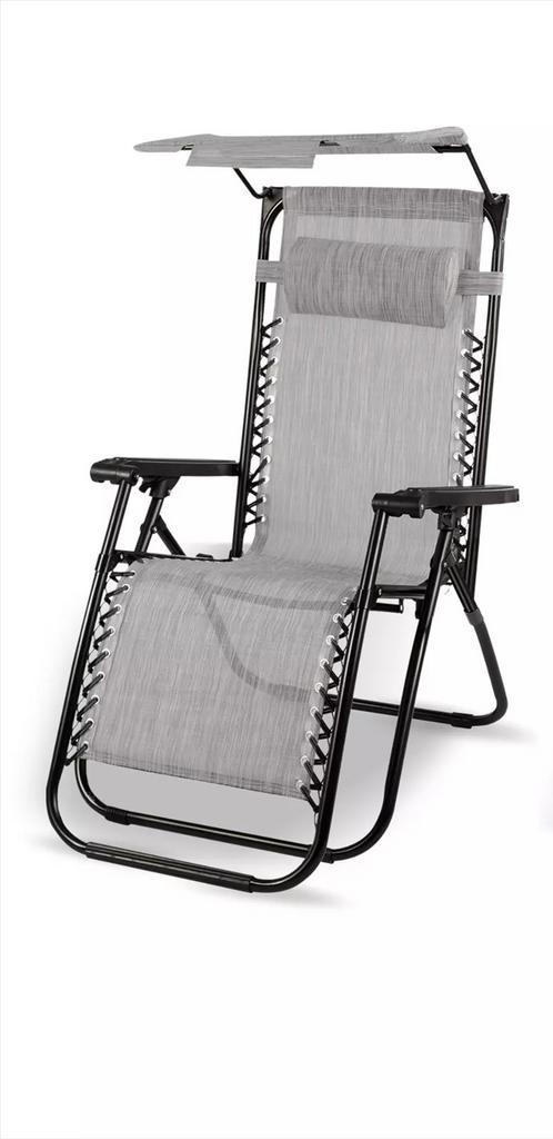 Duurzame Zero Gravity Ligstoel met Zonnedak - Perfect voo..., Tuin en Terras, Ligbedden, Nieuw, Ophalen of Verzenden