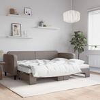 vidaXL Slaapbank met onderschuifbed en matrassen 80x200 cm, Huis en Inrichting, Eenpersoons, Verzenden, Nieuw, 80 cm