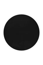 Rond Hoogpolig Vloerkleed | Pouffy | Zwart | 120x120 cm, Verzenden, Nieuw