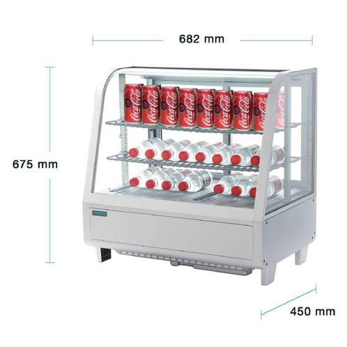 Polar Gekoelde witte tafelvitrine 100 Liter, Zakelijke goederen, Horeca | Keukenapparatuur, Verzenden