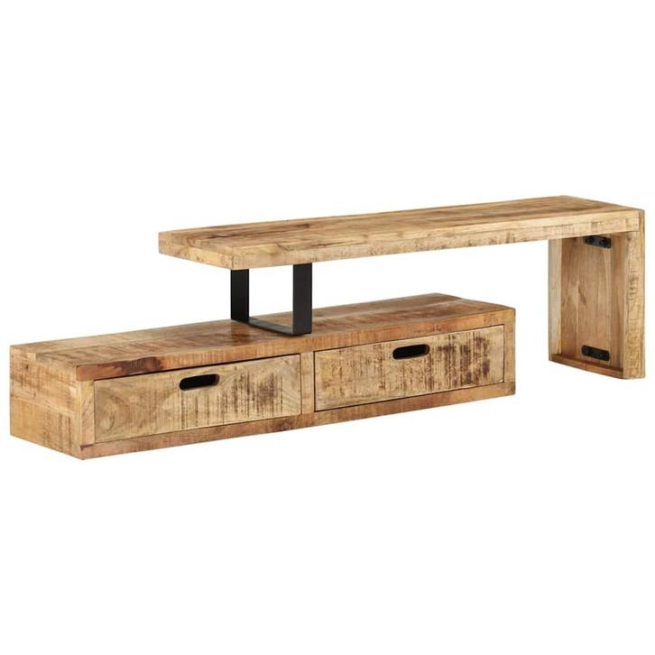 vidaXL Tv-meubel (118-200) x 30 x 40 cm massief hout mango, Huis en Inrichting, Kasten | Televisiemeubels, 25 tot 50 cm, Nieuw