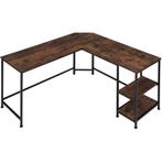 Bureau Hamilton 138x138x75,5cm - Industrieel hout donker, ru, Huis en Inrichting, Bureaus, Verzenden, Nieuw
