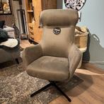Draaifauteuil Vicenzo Grijs Microleder - Pronto Wonen, Nieuw, 75 tot 100 cm, Ophalen of Verzenden, Stof