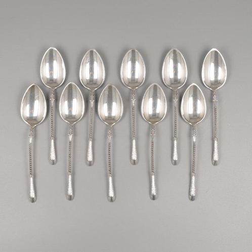 Hertenpoot - Koffielepel (10) - .925 zilver, Antiek en Kunst, Antiek | Goud en Zilver