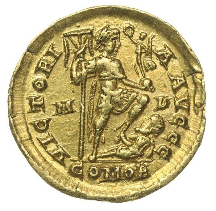 Romeinse Rijk. Arcadius (383-408 n.Chr.). Solidus Struck, Postzegels en Munten, Munten | Europa | Niet-Euromunten