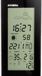 Weerstation - Binnen en buiten - Met buitensensor - Draadloo, Verzenden, Zo goed als nieuw