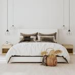 vidaXL Nachtkastje met lade eikenkleur 2 st, Minder dan 45 cm, Verzenden, Nieuw, Minder dan 55 cm