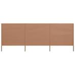 vidaXL Windscherm 3-panelen 400x160 cm stof taupe, Verzenden, Nieuw