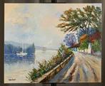 Christiane Stenfort (1940) - Bord de Seine vers Duclair, Antiek en Kunst, Kunst | Schilderijen | Klassiek