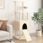 vidaXL Kattenmeubel met sisal krabpalen 153 cm crèmekleurig, Verzenden, Nieuw