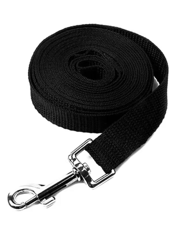 Honden looplijn Zwart 20 meter (Halsbanden set), Dieren en Toebehoren, Honden-accessoires, Nieuw, Ophalen of Verzenden