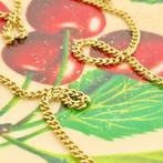Gouden gourmet schakel ketting | 62 cm (schakelketting), Sieraden, Tassen en Uiterlijk, Kettingen, Ophalen of Verzenden, Gebruikt
