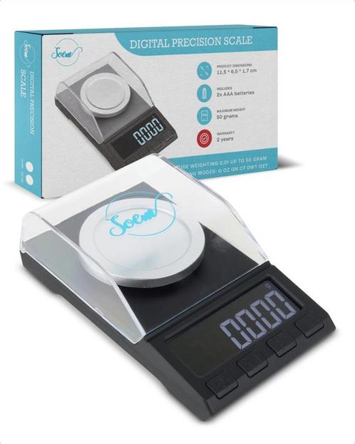 SOEM® Digitale Precisie Weegschaal - 0,001 tot 50 gram, Witgoed en Apparatuur, Weegschalen, Fijner dan 1 gram, Minder dan 10 kg
