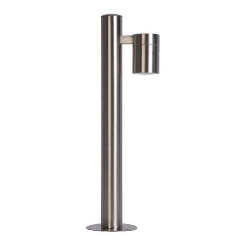 Stijlvolle staande buitenlamp Arne - Geborsteld chroom, Tuin en Terras, Buitenverlichting, Staande lamp, Nieuw, Rvs, Ophalen of Verzenden