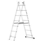 Vouwladder - 3x7 treden - werkhoogte 4,24 m - aluminium, Doe-het-zelf en Verbouw, Ladders en Trappen, Ophalen of Verzenden, Nieuw