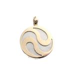 Gouden BVLGARI Mother of pearl spinning hanger; Yin en Yang, Ophalen of Verzenden, Gebruikt, Goud, Overige merken
