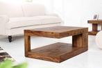 Massieve salontafel van kostbaar hout GIANT L 90 cm Sheesham, Ophalen of Verzenden, Nieuw