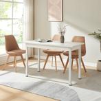 Eettafel Den Haag 120x60x75 cm wit [en.casa], Huis en Inrichting, Tafels | Eettafels, Verzenden, Nieuw