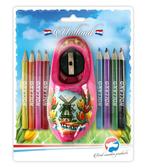 Puntenslijper Roze Molen Tulp + Potloodjes in blisterverpakk, Ophalen of Verzenden, Nieuw