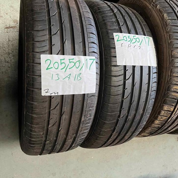 2 x Continental PremiumContact 2 205-50-17 Zomerbanden 7mm, Auto-onderdelen, Banden en Velgen, 17 inch, Zomerbanden, 205 mm, Personenwagen