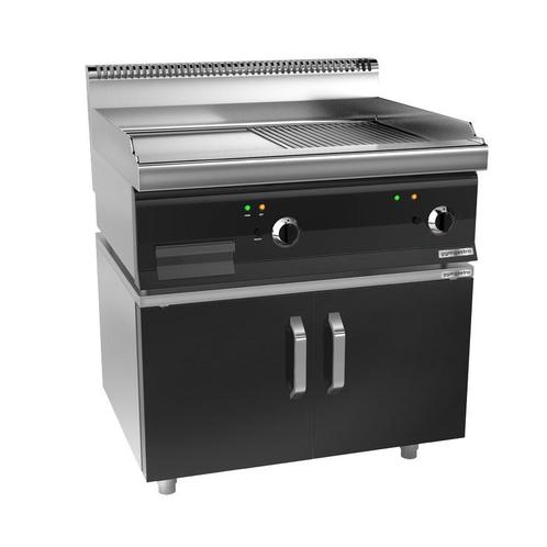 GGM Gastro | Elektrische bakplaat - 7,1 kW - Glad & Gegroefd, Witgoed en Apparatuur, Grillplaten, Nieuw, Verzenden