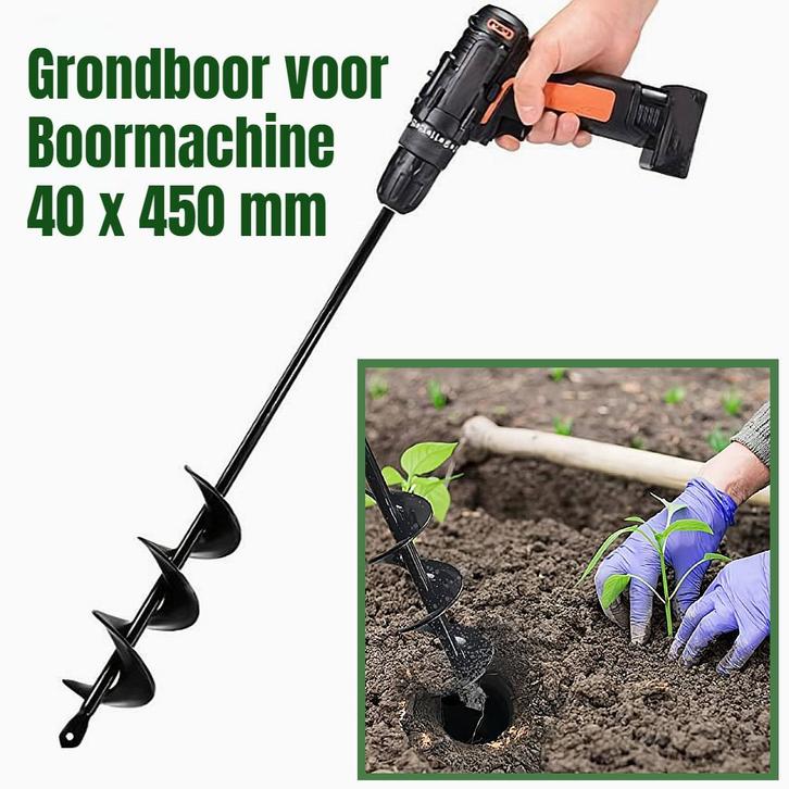 Grondboor voor Boormachine - Staal ø40 mm x 45 cm, Doe-het-zelf en Verbouw, Overige Doe-het-zelf en Verbouw, Nieuw, Verzenden