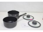 LEO RECYCLED 5-delige kookpottenset antikleef Stone+ - Grijs, Verzenden, Zo goed als nieuw