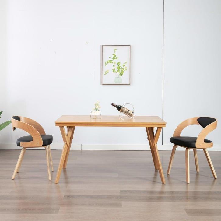 Moderne Eetkamerstoelen | Gebogen Hout | OP = OP | 51% Ko..., Huis en Inrichting, Stoelen, Twee, Overige kleuren, Nieuw, Ophalen of Verzenden