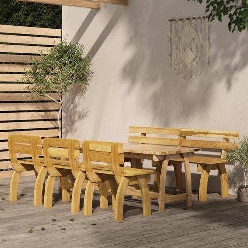 vidaXL 5-delige Tuinset geïmpregneerd grenenhout, Tuin en Terras, Tuinsets en Loungesets, Tuinset, Nieuw, 6 zitplaatsen, Verzenden