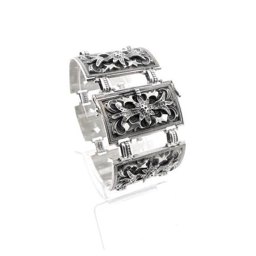 Zilveren Djokja armband | 18,5 cm (zilveren armband, t), Sieraden, Tassen en Uiterlijk, Armbanden, Overige kleuren, Gebruikt, Zilver