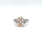 Ring - 14 karaat Witgoud - 3.23ct. tw. Roze Diamant (Fancy, Nieuw