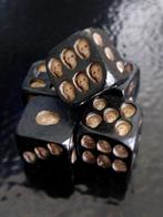 Dobbelstenen - Botwitte & zwarte dobbelstenen -, Antiek en Kunst