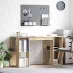 vidaXL Bureau met Opslag Sonoma eiken 130 x 50,5 x 75 cm, Verzenden, Nieuw