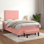 vidaXL Boxspring met matras fluweel roze 120x200 cm, Verzenden, Nieuw, Twijfelaar, 120 cm