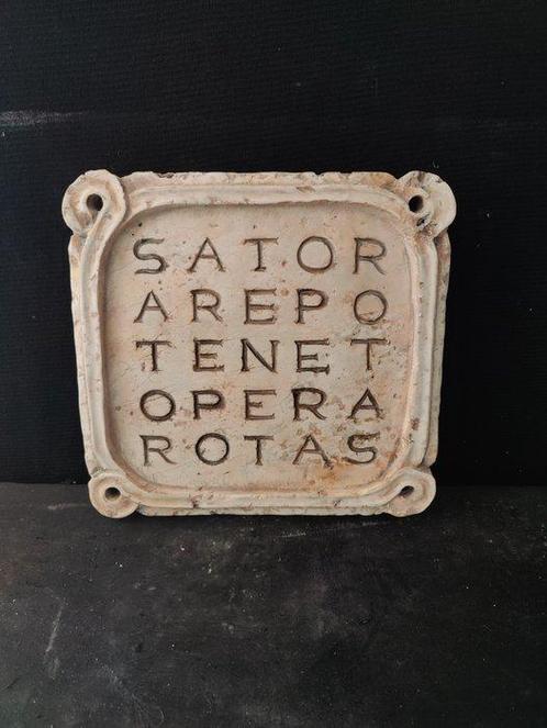 Reliëf, Palindromo di Sator - 50 cm - Marmer - 1850, Antiek en Kunst, Curiosa en Brocante