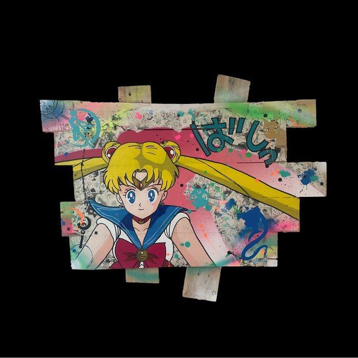 Vincent STREIFF - Tableau Pop Art Sailor Moon signé par, Antiek en Kunst, Kunst | Schilderijen | Modern