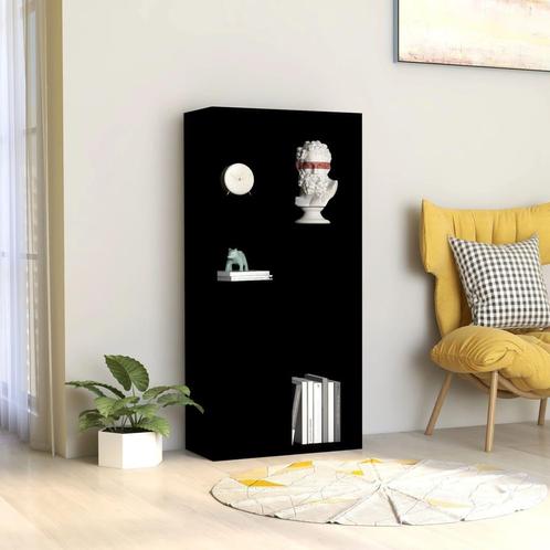 vidaXL Boekenkast 50x25x106 cm bewerkt hout zwart, Huis en Inrichting, Kasten | Boekenkasten, 25 tot 50 cm, Nieuw, Overige houtsoorten