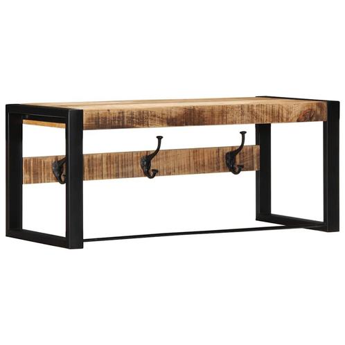 vidaXL Kapstok 80x35x35 cm massief ruw mangohout, Huis en Inrichting, Woonaccessoires | Kapstokken, Nieuw, Verzenden