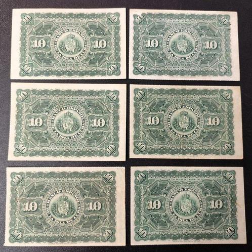 Spanje. - Spanish Colony - 6 x 10 pesos Plata 1896 - Pick, Postzegels en Munten, Munten | Nederland