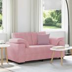 vidaXL Loveseat Sofa Roze 120 cm Fluweel, Verzenden, Nieuw, Stof