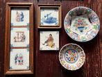 Tegel (5) - Tegeltableau en 2 borden - Tichelaar Makkum -, Antiek en Kunst