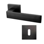 Nova21 geveerde deurklink in zwart met vierkante sleutelr..., Nieuw, Overige materialen, Ophalen of Verzenden, Klink of Kruk
