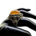 Oude art deco ring met een grote natuurlijke Baltische, Verzamelen, Mineralen en Fossielen