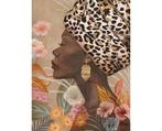 Schilderij Beauty with African Headdress - Acrylic, Huis en Inrichting, Woonaccessoires | Wanddecoraties, Ophalen of Verzenden