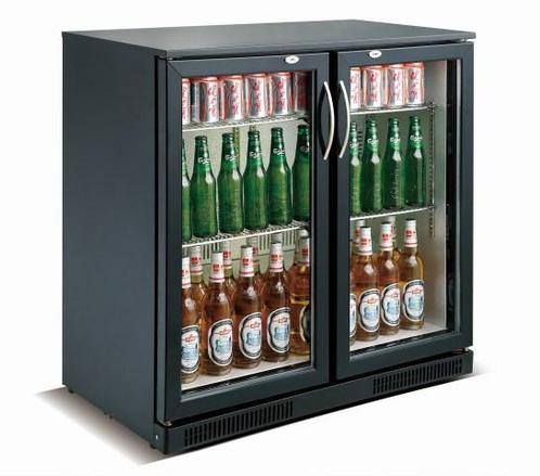 CombiSteel Barkoeler Zwart | 198L | 2 Glasdeuren | Geforceer, Witgoed en Apparatuur, Koelkasten en IJskasten, Ophalen of Verzenden