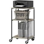 TRUUSK Printer Tafel Met Rol - 3 Niveaus - Staal - Voor Kant, Huis en Inrichting, Stoffering | Behang, Verzenden