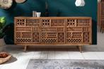 Massief dressoir MARRAKESCH 160 cm mangohout met boho-stijl, Ophalen of Verzenden, Nieuw
