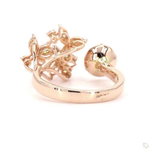 Ring - 14 karaat Roségoud - 0.73ct. tw. Diamant (Natuurlijk), Sieraden, Tassen en Uiterlijk, Ringen
